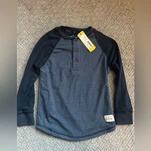 Taylor Vintage Navy two tone boys 4/5 long sleeve shirt BNWT